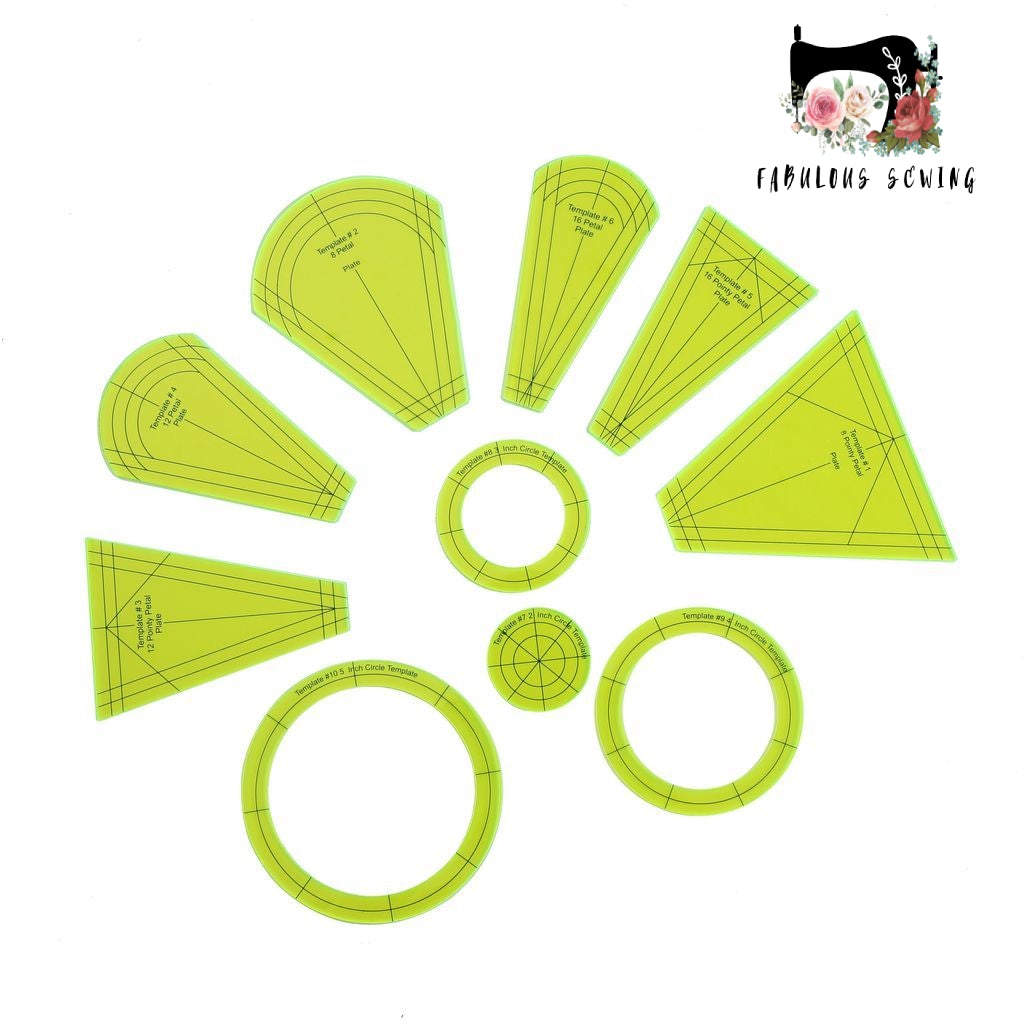 Dresden Plate Quilting Template Set