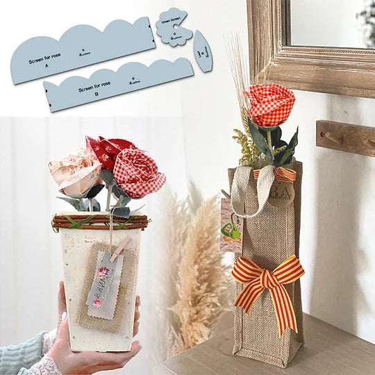 Fabric Roses Template Set