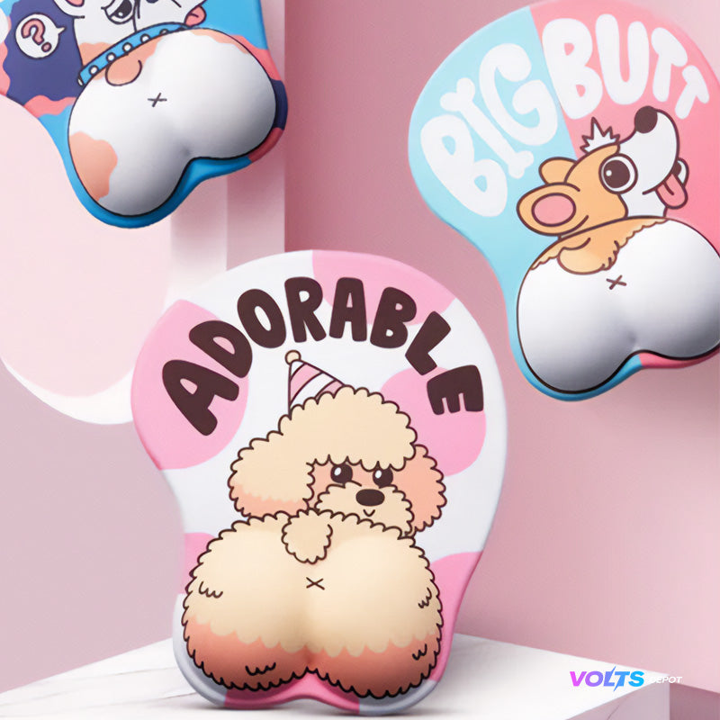 Adorable Paws Silicon Mouse Pad with Wrist Support