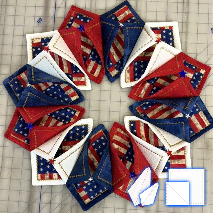 Fabric Stitch Wreath Template Set