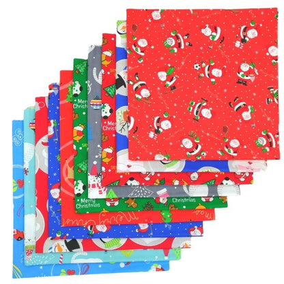 Christmas Series Cotton Patchwork - 10Pcs