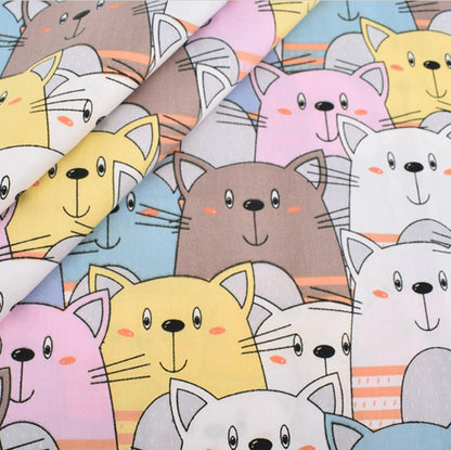 Cute Animal Patchwork Fabrics - 8Pcs