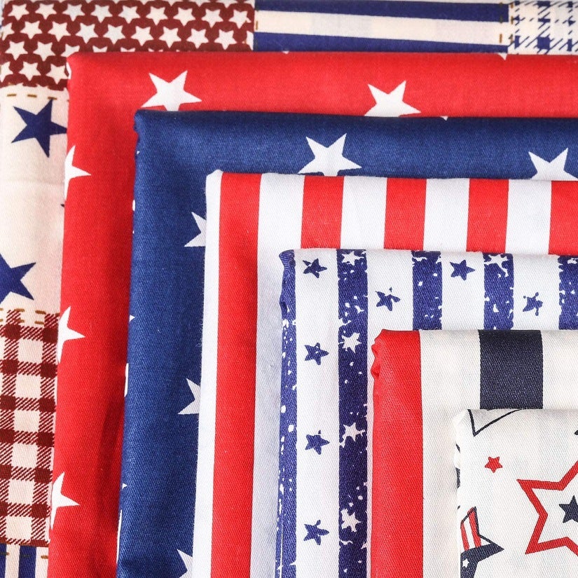 Flag Patchwork Fabrics - 7Pcs