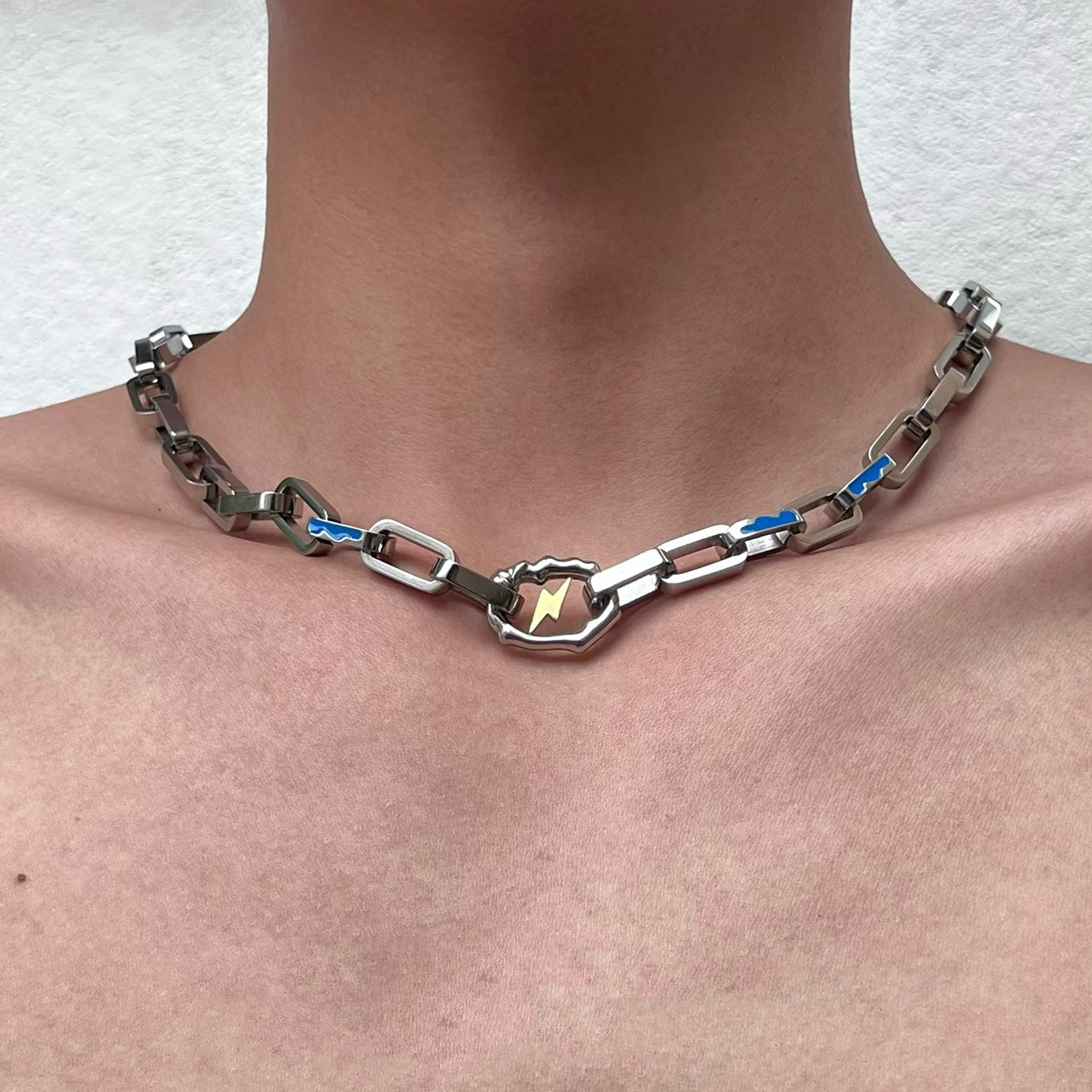 Lightning-Heavy Metal Titanium Steel Necklace