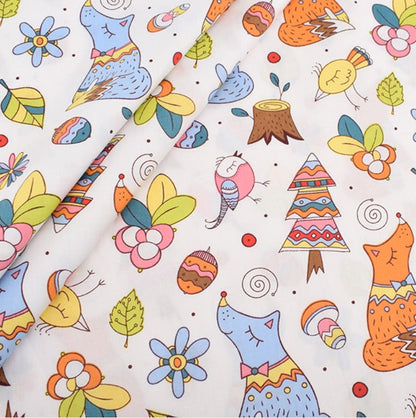 Cute Animal Patchwork Fabrics - 8Pcs