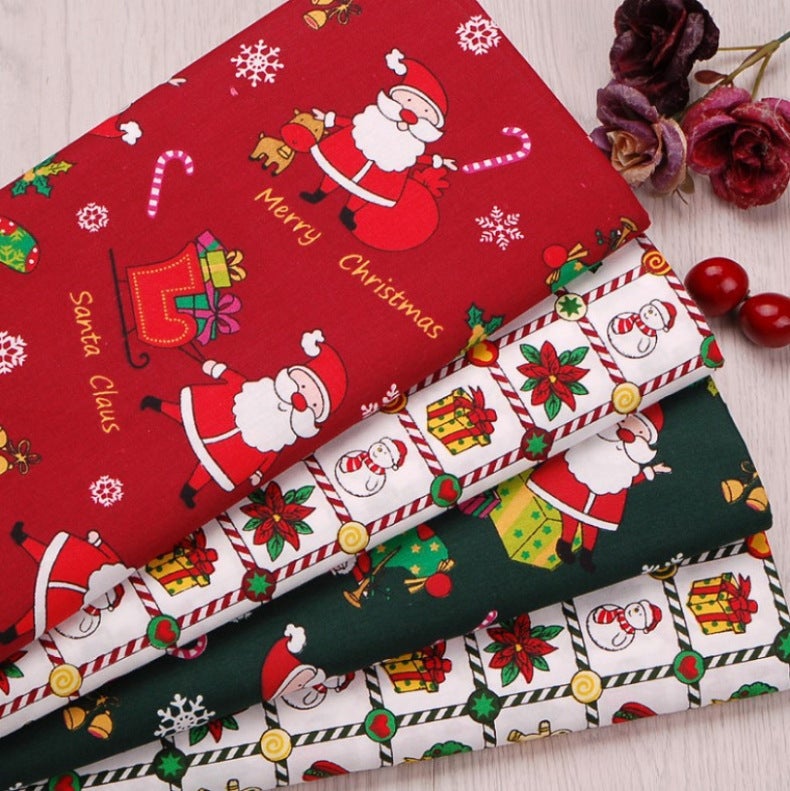 Christmas Series Cotton Patchwork - 10Pcs