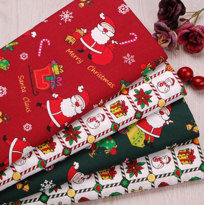 Christmas Series Cotton Patchwork - 10Pcs