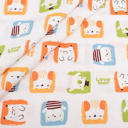 Cute Animal Patchwork Fabrics - 8Pcs
