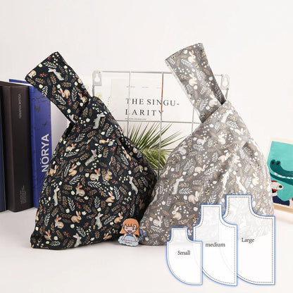 Cute Knot Bag Template Set(3PCS)