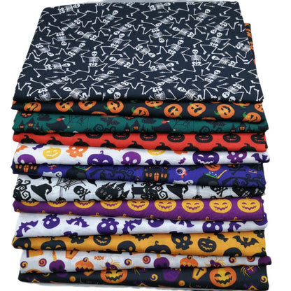 Halloween Patchwork Fabrics - 16Pcs