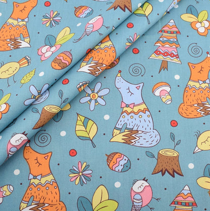 Cute Animal Patchwork Fabrics - 8Pcs