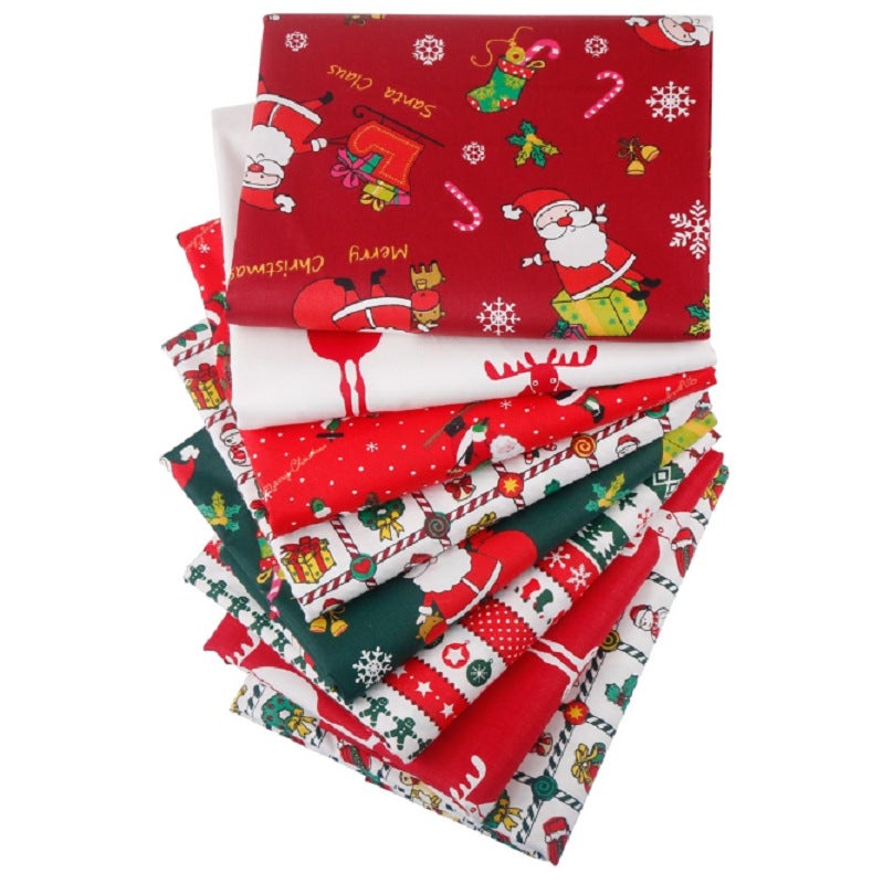 Christmas Series Cotton Patchwork - 10Pcs