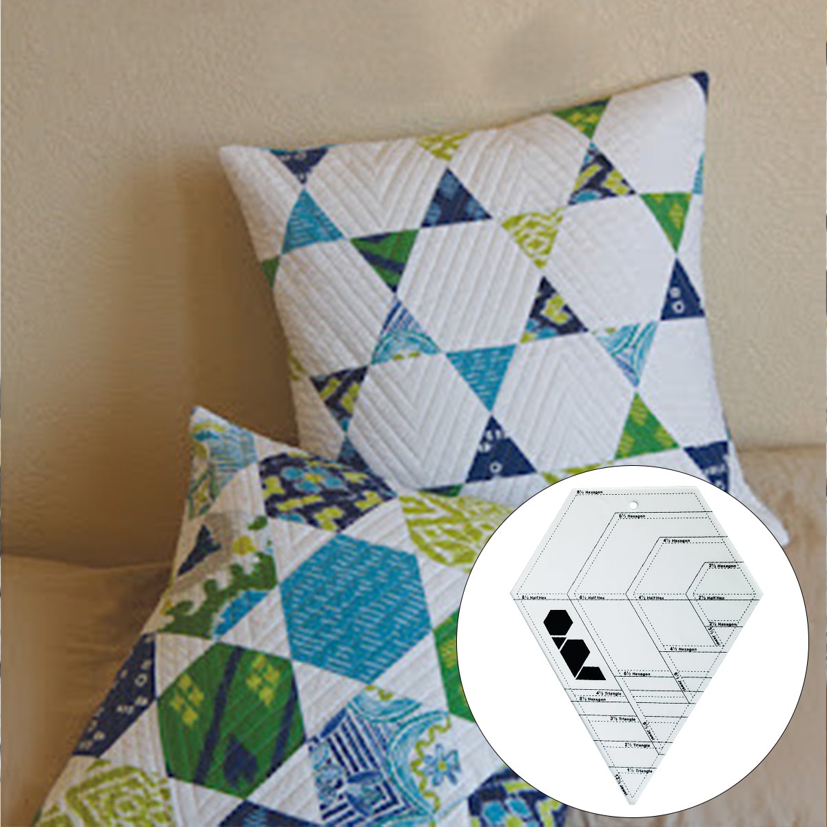 Gemstone Patchwork Ruler - 4 Pcs