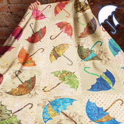 Beautiful Umbrellas Quilt Template Set