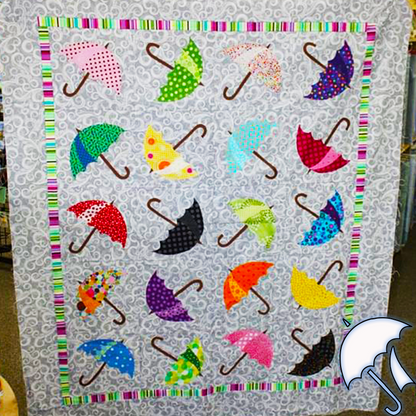 Beautiful Umbrellas Quilt Template Set
