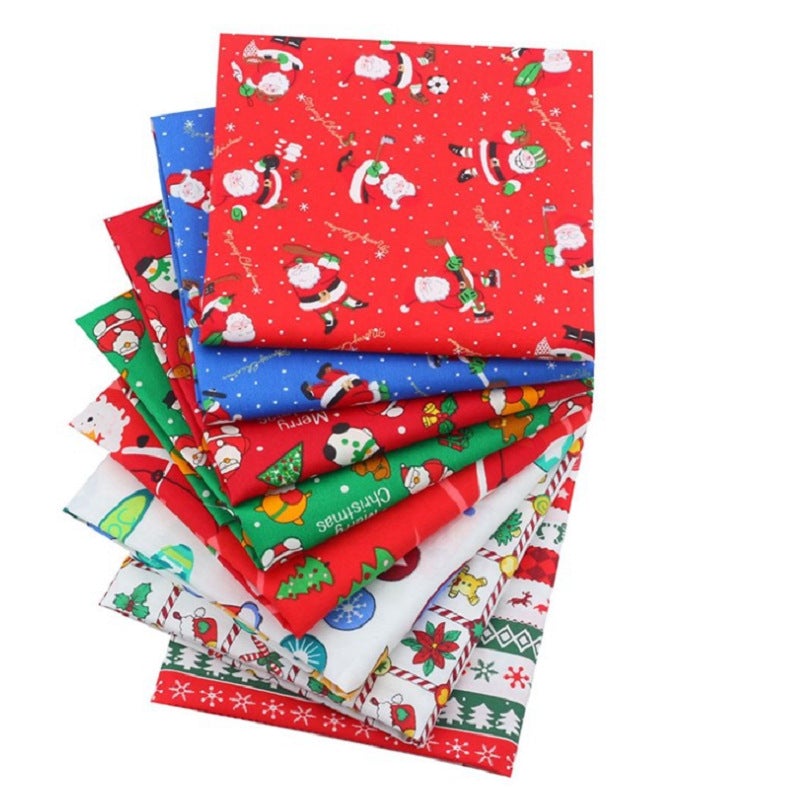 Christmas Series Cotton Patchwork - 10Pcs