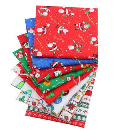 Christmas Series Cotton Patchwork - 10Pcs