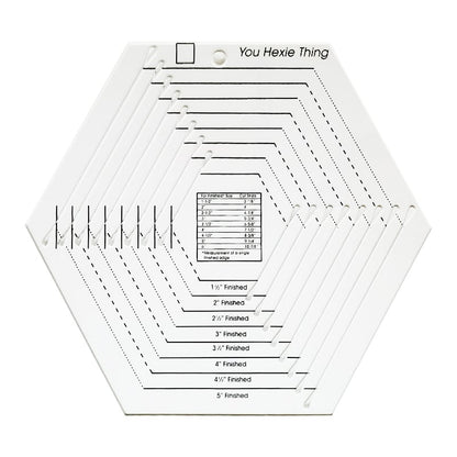 Hexagon Patchwork Quilting Ruler