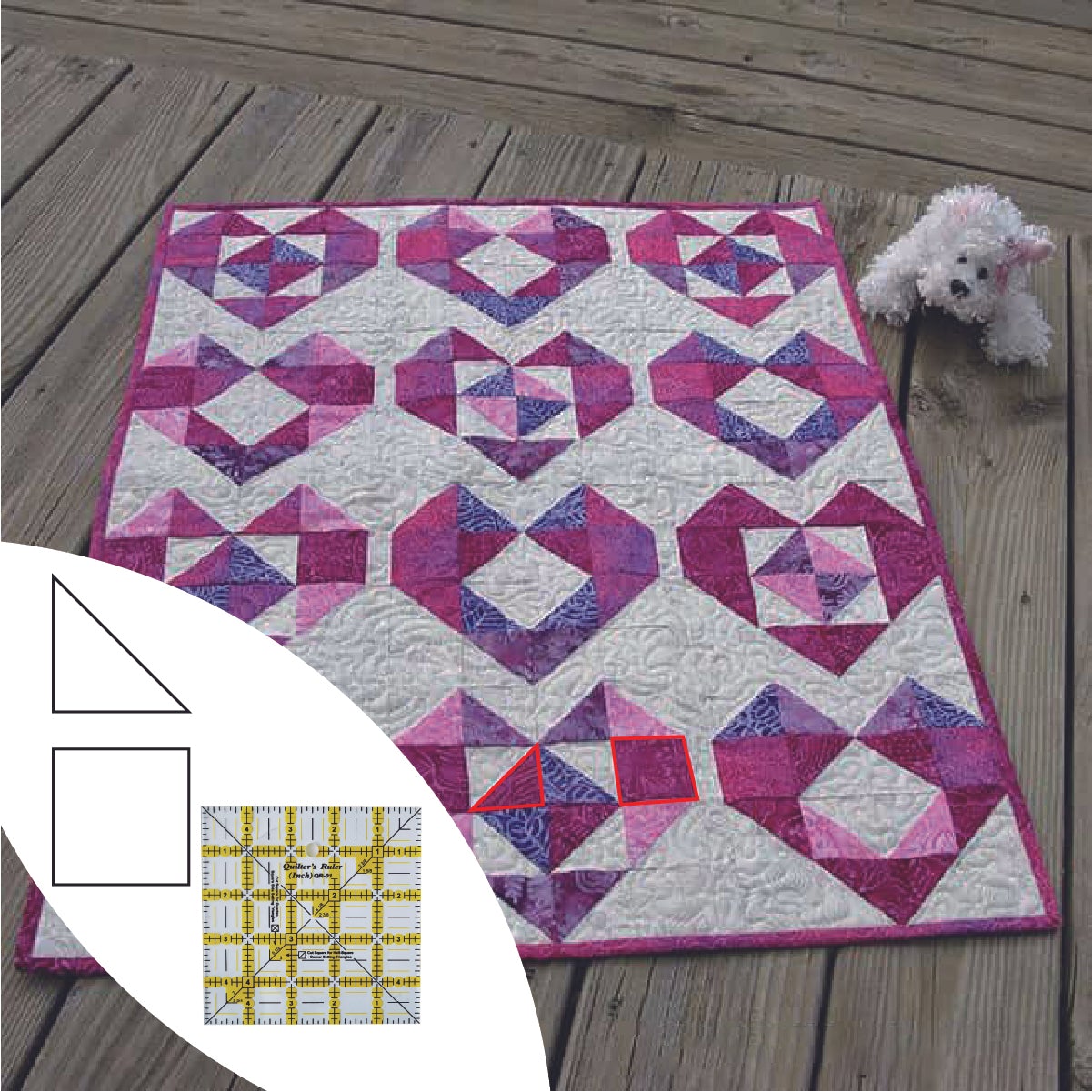 Gemstone Patchwork Ruler - 4 Pcs
