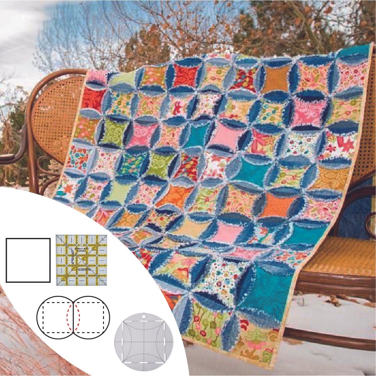 Gemstone Patchwork Ruler - 4 Pcs