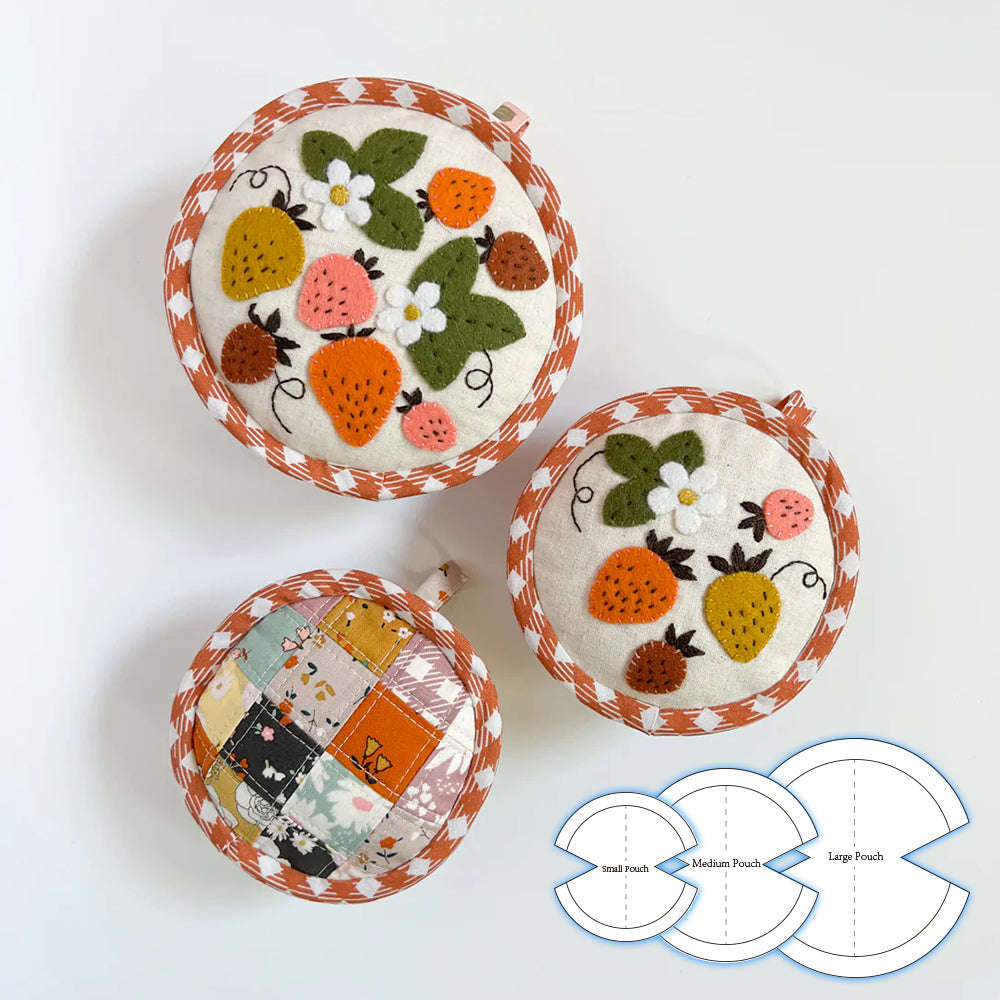Cute Beetles Pouch Template Set(3PCS)