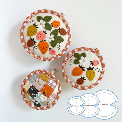 Cute Beetles Pouch Template Set(3PCS)