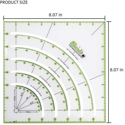 Quilt Circle Cutter Ruler