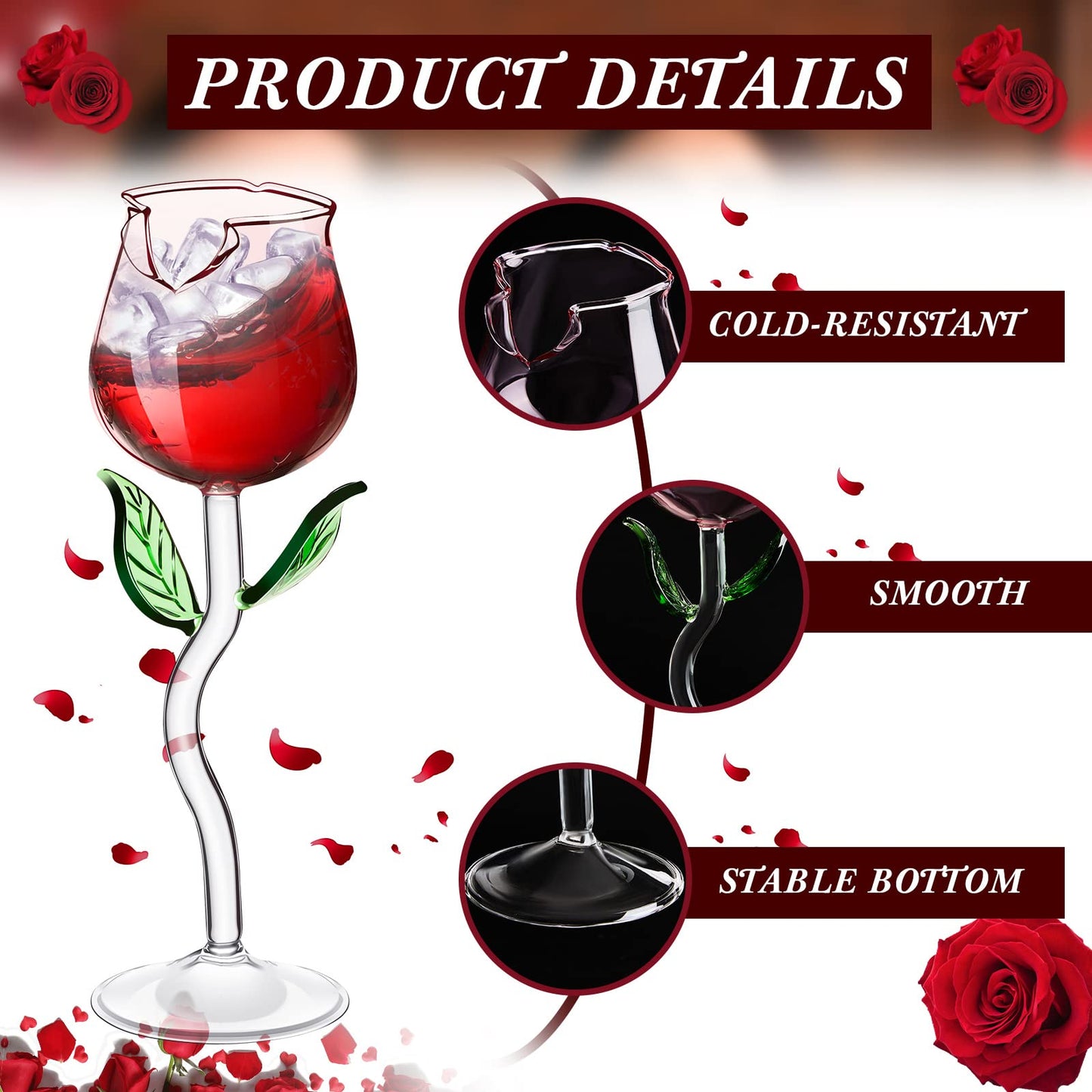 Rose-Shaped Glasses Cup