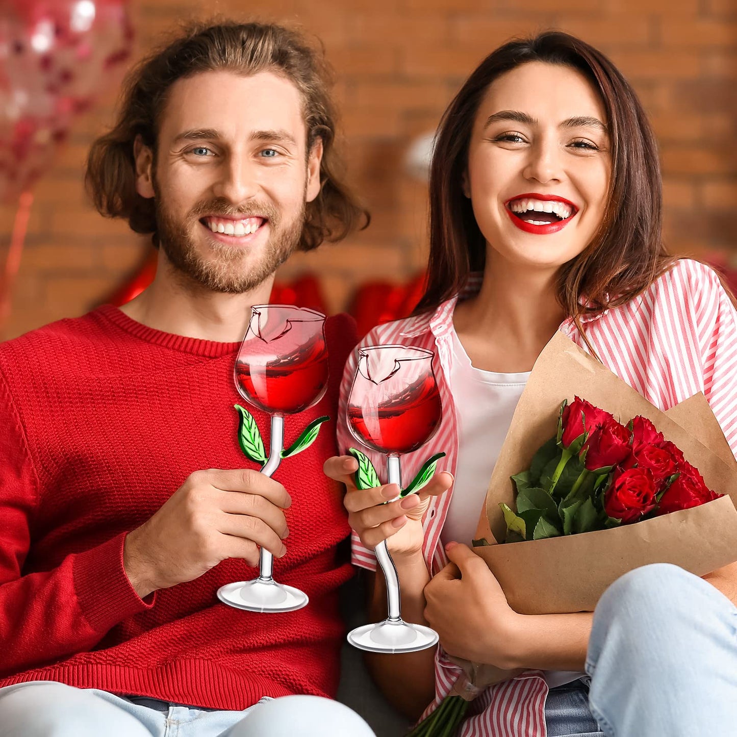 Rose-Shaped Glasses Cup