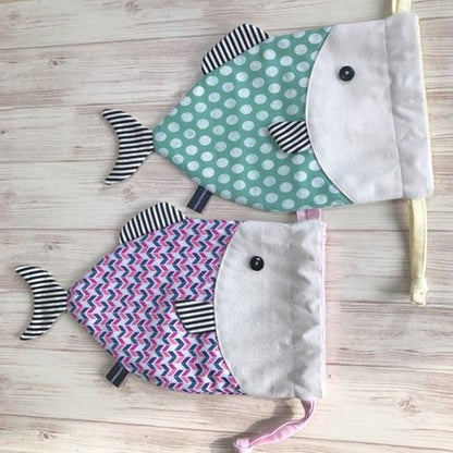 Fish Drawstring Bag Template Set (5PCS)