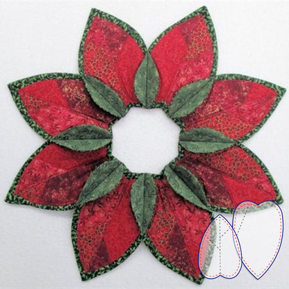 Fold Stitch Leaf Pattern Template Set