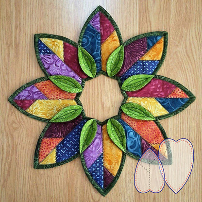 Fold Stitch Leaf Pattern Template Set