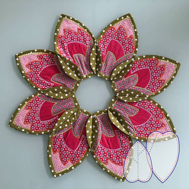 Fold Stitch Leaf Pattern Template Set