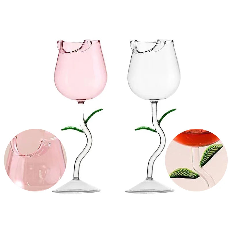 Rose-Shaped Glasses Cup