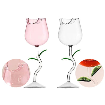 Rose-Shaped Glasses Cup