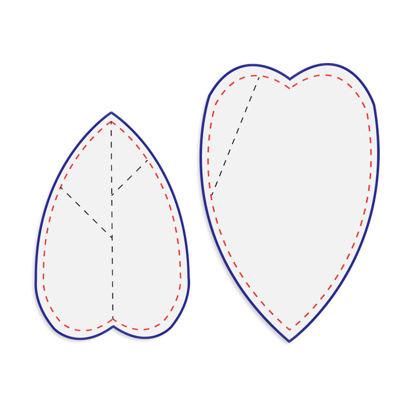 Fold Stitch Leaf Pattern Template Set