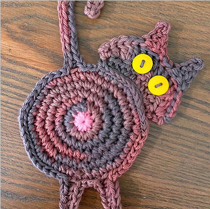 Handmade Cat Knitted Coaster Mat