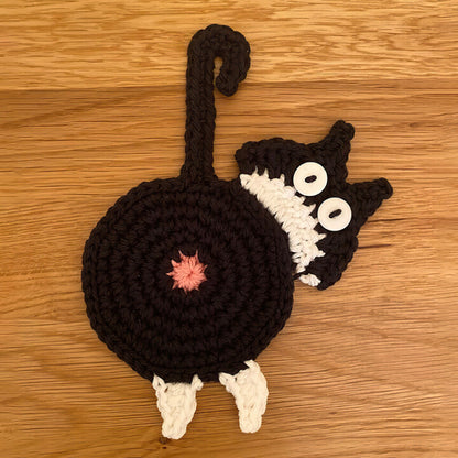 Handmade Cat Knitted Coaster Mat