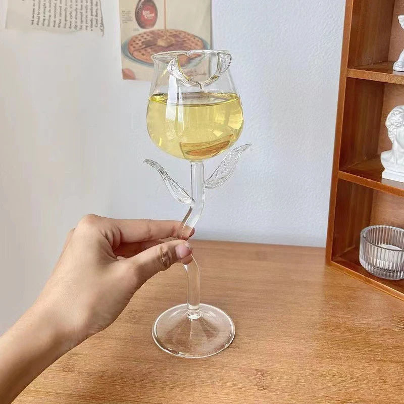 Rose-Shaped Glasses Cup