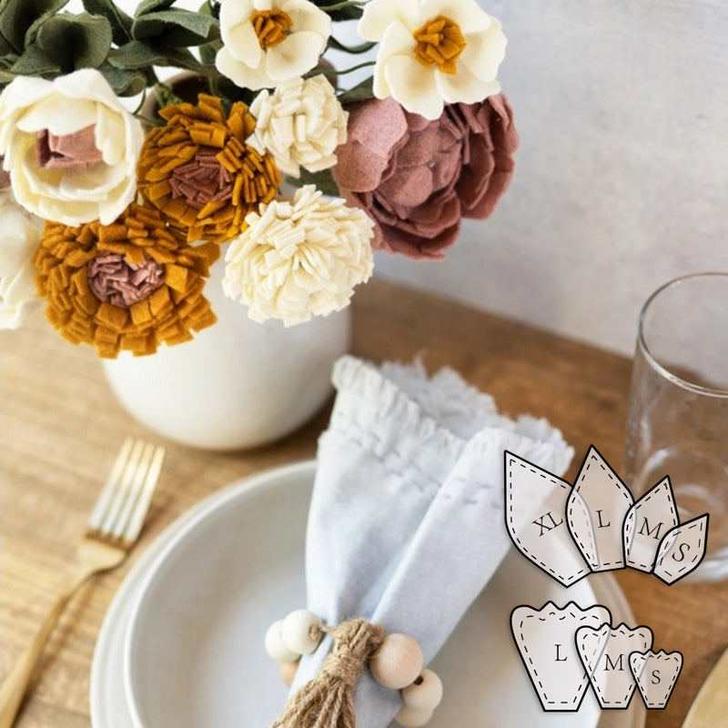 Flower Bouquet Pattern Templates Set