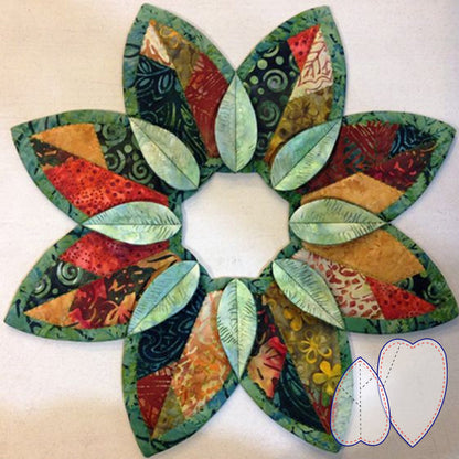 Fold Stitch Leaf Pattern Template Set