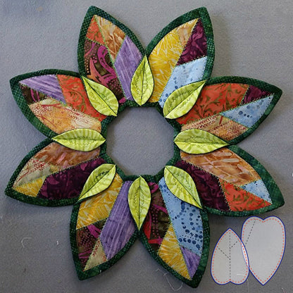 Fold Stitch Leaf Pattern Template Set
