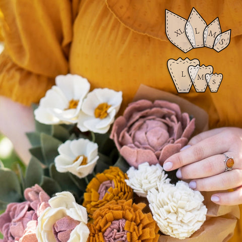 Flower Bouquet Pattern Templates Set