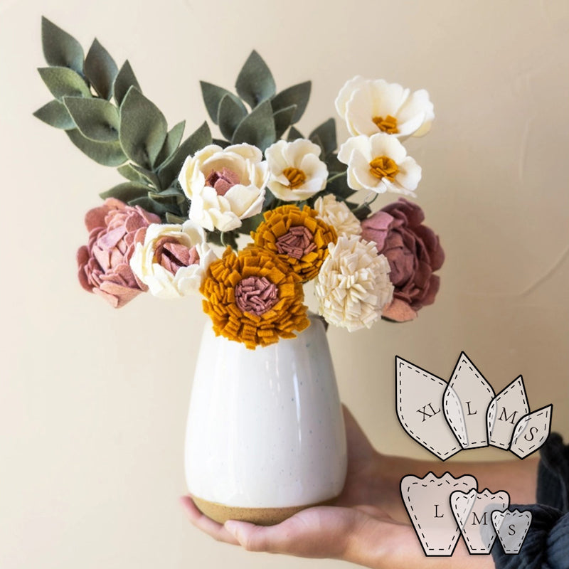 Flower Bouquet Pattern Templates Set